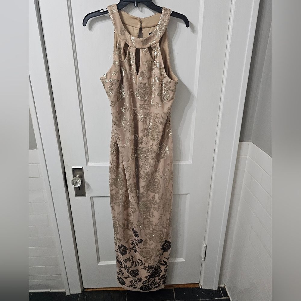 Scarlett  floral sequin floor length gown, like new sz 10